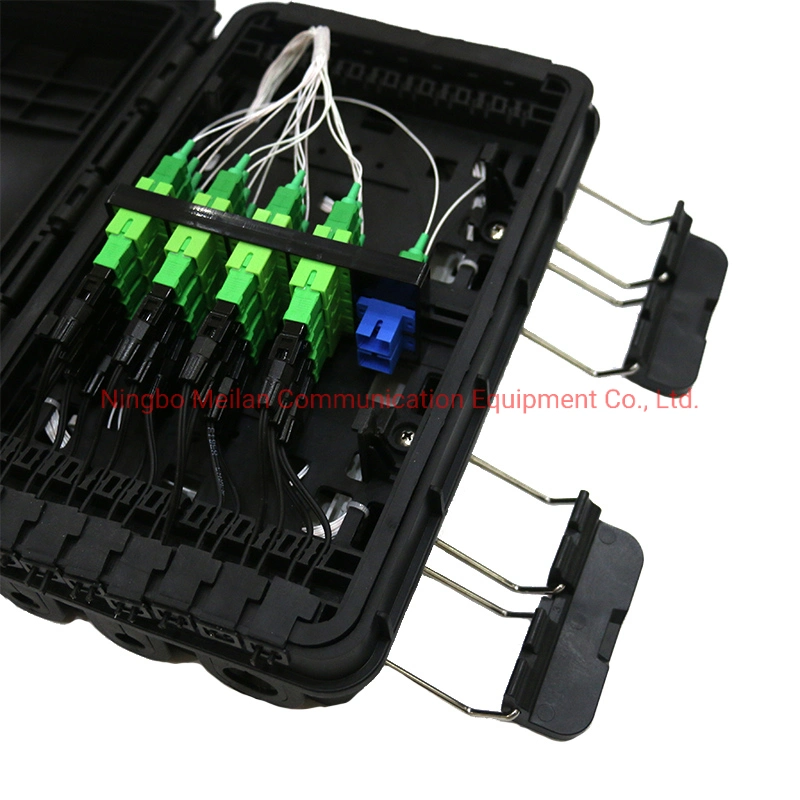 FTTH Mold Plastic Dome Fiber Splice Closure Joint Box 16 Core for Optical Cable with Adapter