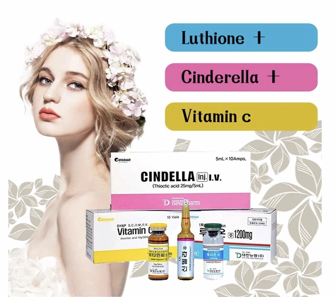 سعر الجملة غلوتاثون الجلد تبييض الحقن Cindella Lithione Vitamin C مجموعة تبييض ١٢٠٠ ملغ للعناية بالبشرة منتجات العناية بالجمال