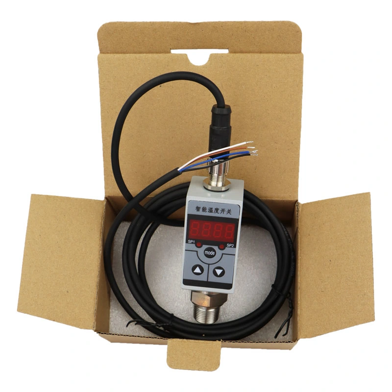 304 Stainless Steel DC 24V 0-100 Deg. C Water Adjustable Temperature Switch with Digital Display