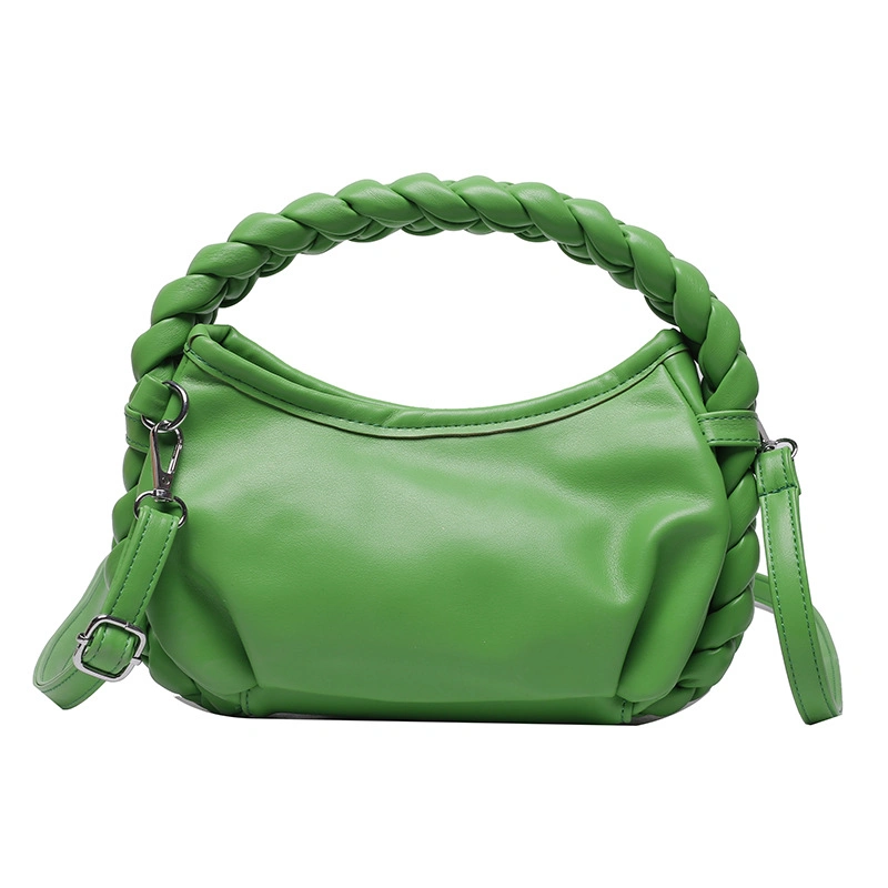 (WD0876) Special Women bolsos de mano Mango de tejer pequeño embrague Purse sólido Bolso bandolera estilo Sling de color