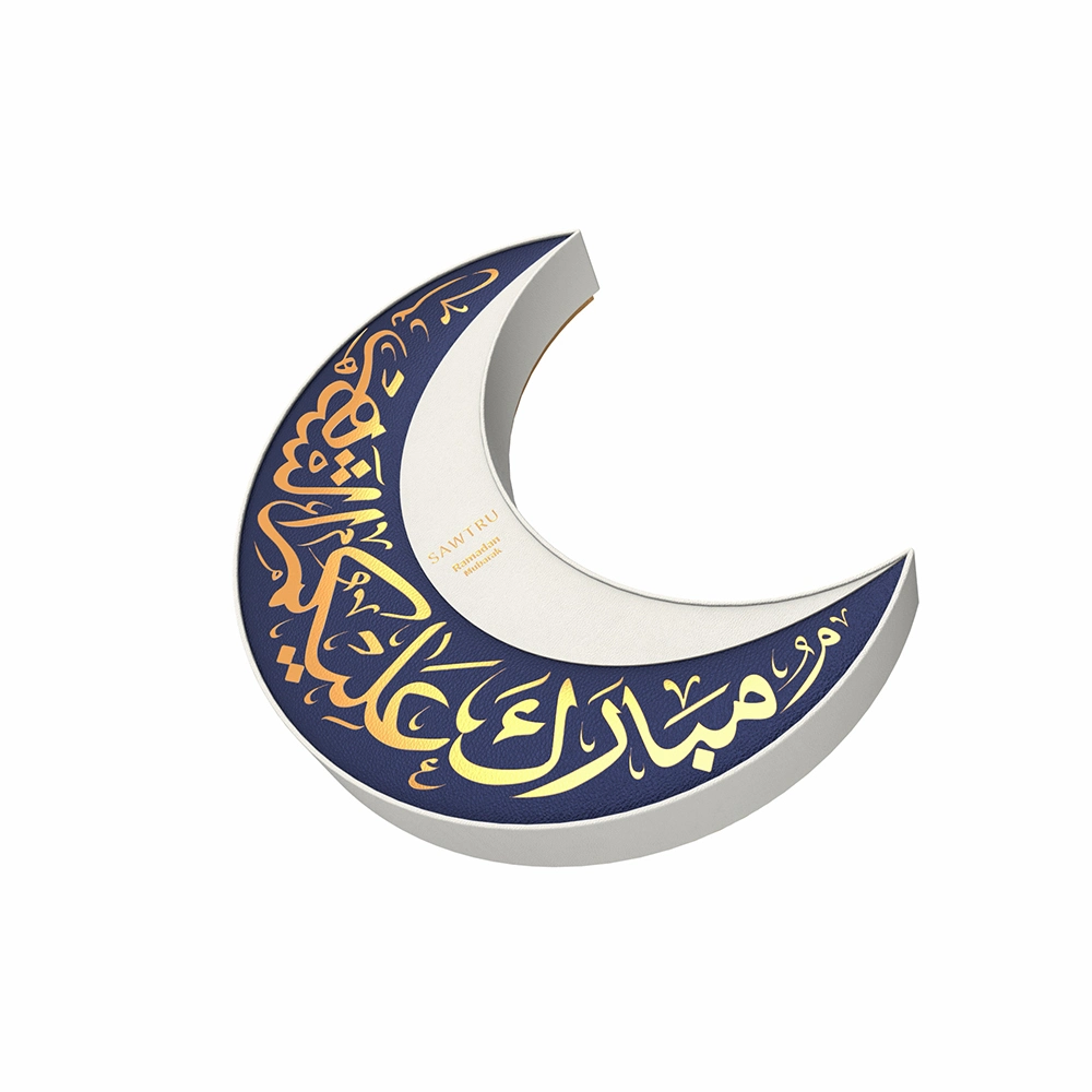 Eid Ramadan Festival Moon Shaped Luxury Paper Cardboard Dates Packaging Box