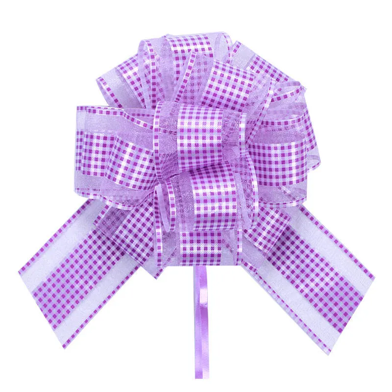 Factory OEM Custom Metallic Ribbon Car Bow Wrapper Party Gift Wrap Ribbons PP Plastic Flower Pull String Ribbon Bow