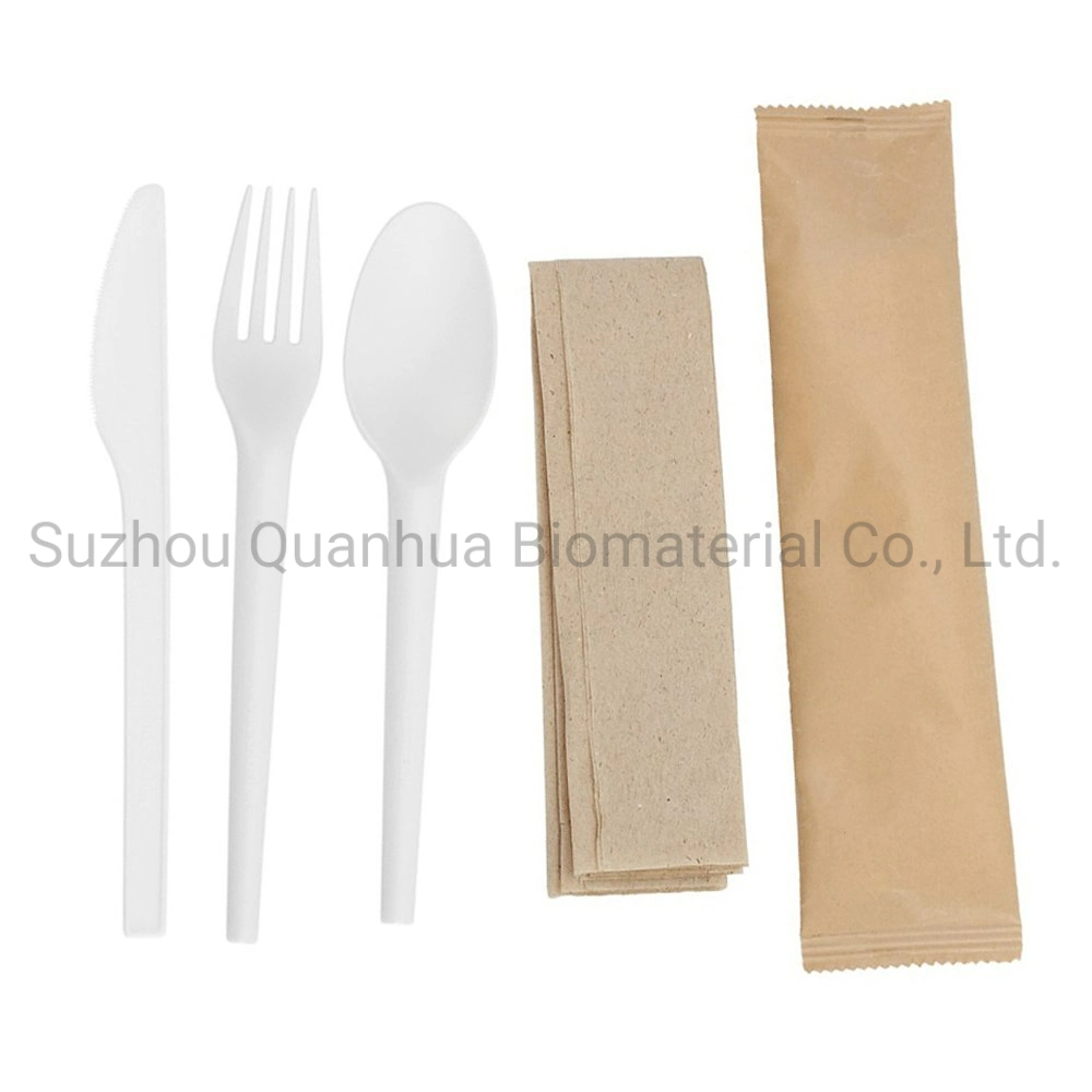 Food Grade Eco Cpla Compostable Biodegradable Disposable Fork Knife Spoon