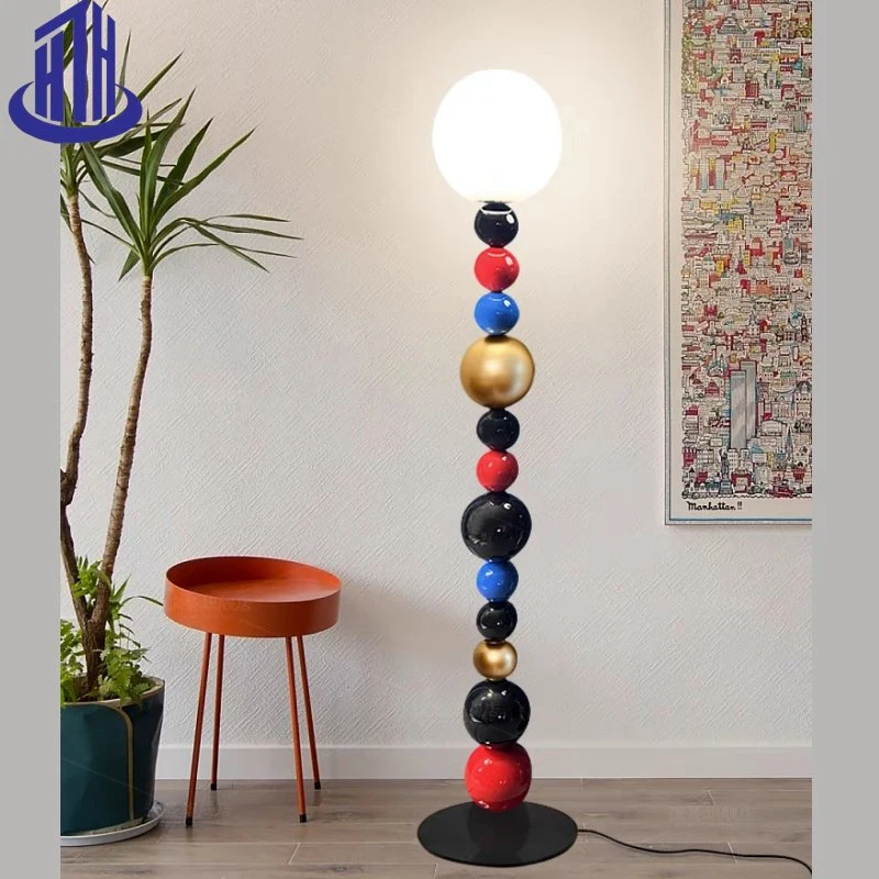 E27 Standard Light D32*H160cm Colorful Beading Glass Ball Floor Lamp (2007)