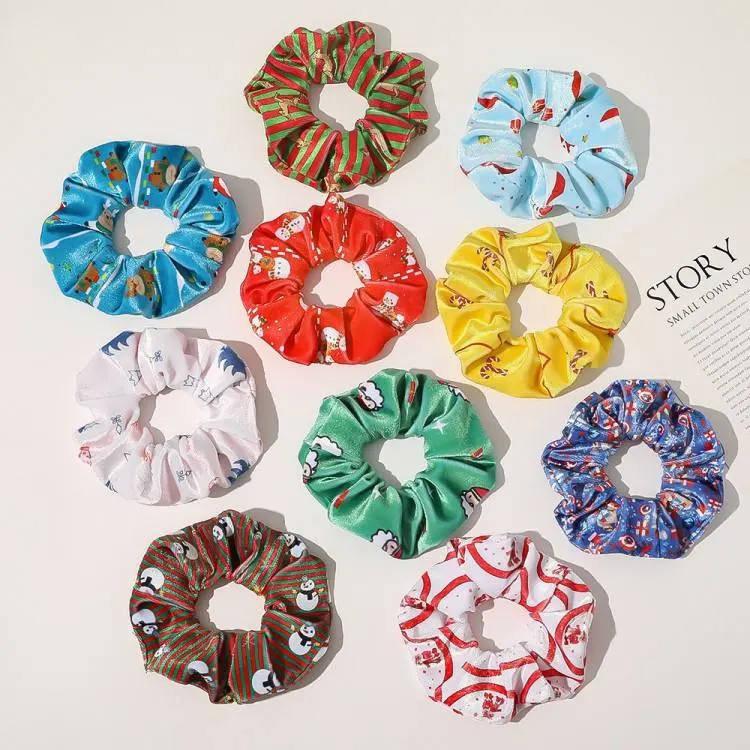 Fashionable High quality/High cost performance  Floral Style Hair Scrunchies for Girls Soft Chiffon Flower Hair Ties Scrunchies for Women