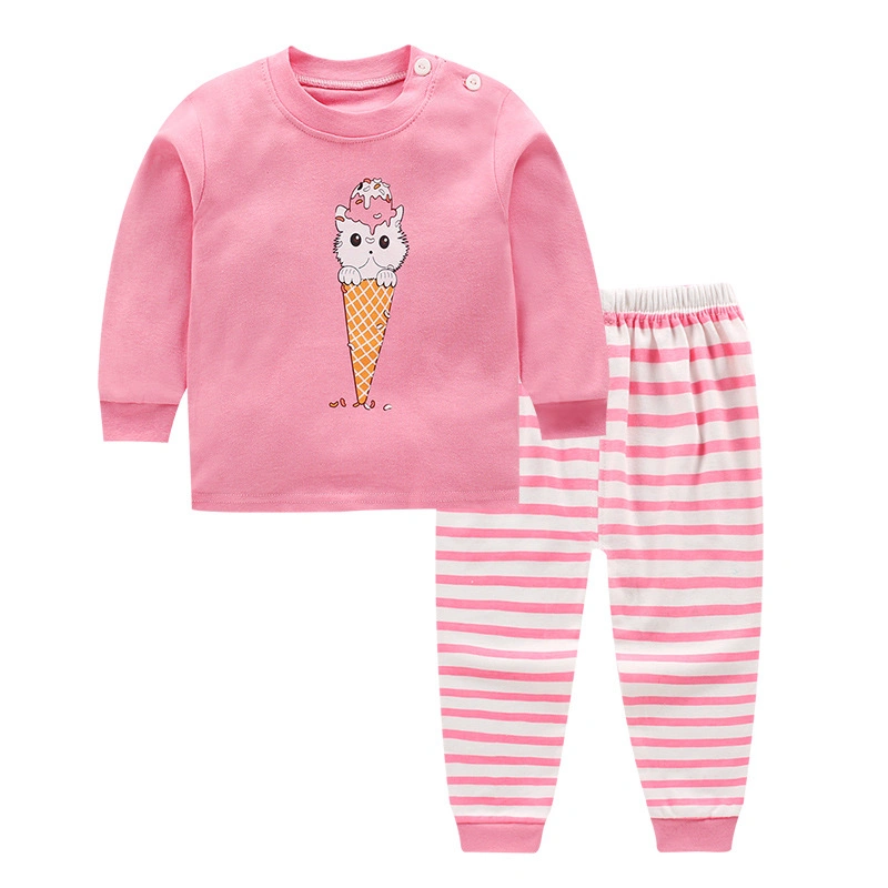 Amben 2021 New Arrival Baby Clothes Wholesale/Supplier Baby Clothes Sets 100% Cotton Casual Wor Winter Pajamas Kids Clothes