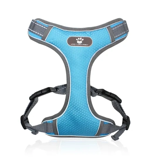 Soft Mesh Dog Harness Ajustable Custom Logo Pattern Pet Supplies Designer Pet Products Personalized Dog Accessories