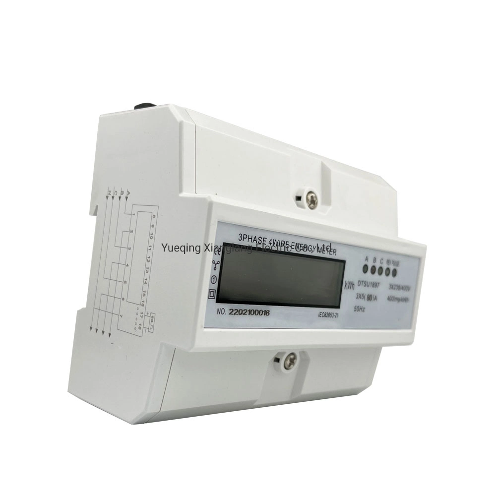 Dtsu1897 3phase 80A 220V Three 3 Phase Four Wire Solar Electronic Active Smart Energy Meter