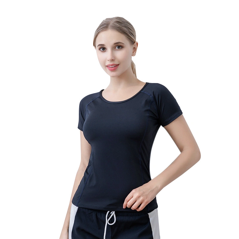 2022 New Hot -Selling Summer T-Shirt Lean Stretch Quick Dry Short Sleeve Round Neck Yoga Running Mesh Fitness Clothes for Women