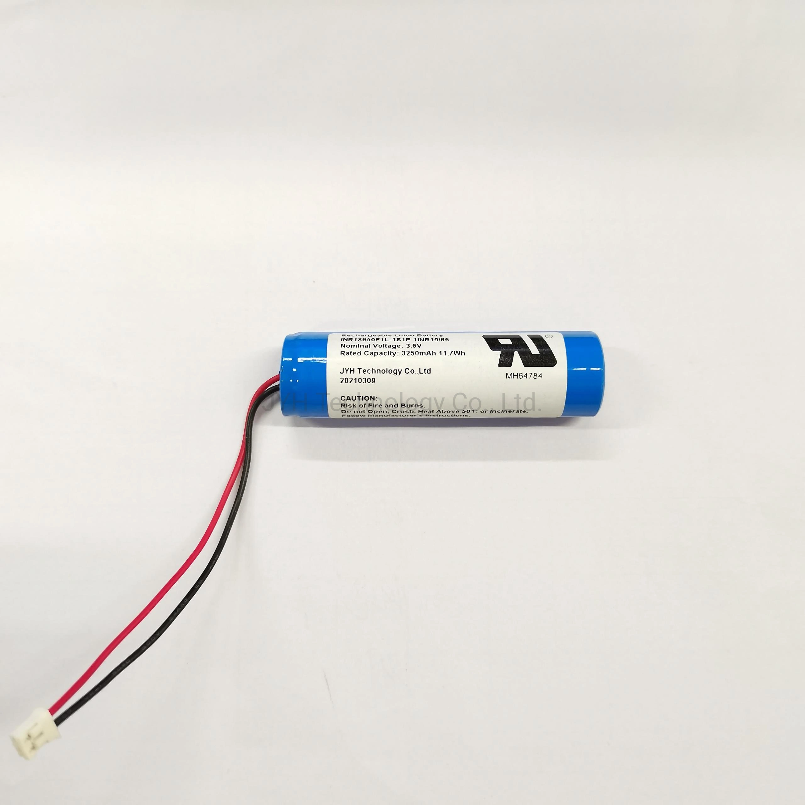 O INR18650-3400-1s1p 3,6V 3400mAh recarregável com certificação UL Personalizar Bateria Original