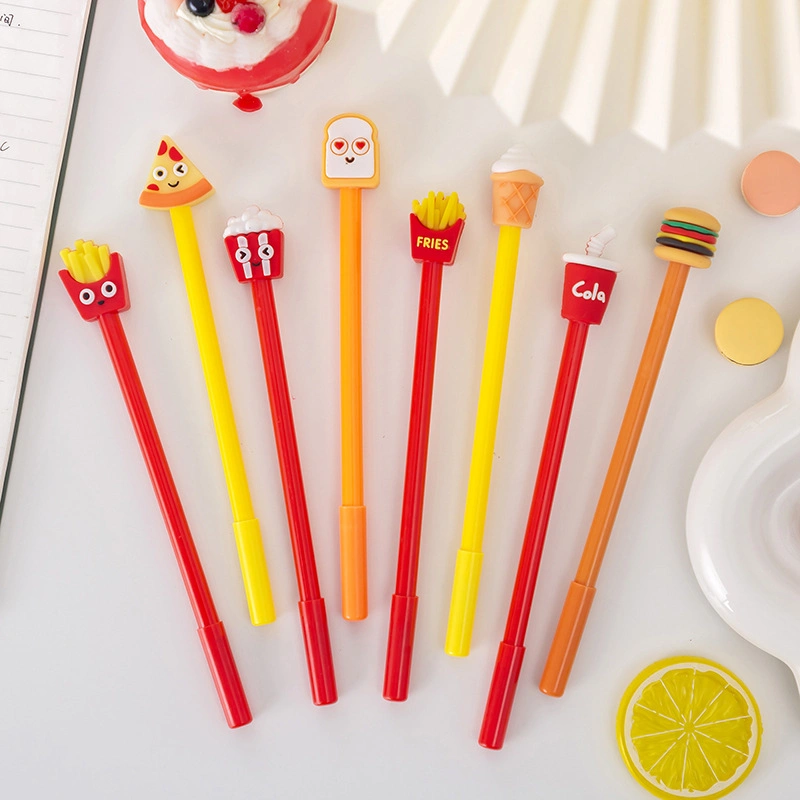 Hot Sale Cute Creative Fast Food Burger Ice Cream Gel Pen