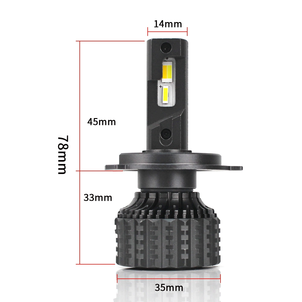 Nuevo producto de alta potencia de V8t gran cantidad de lúmenes tres Color 3000K/4300K/6000K H4 H7 H11 9005 9006 para Auto