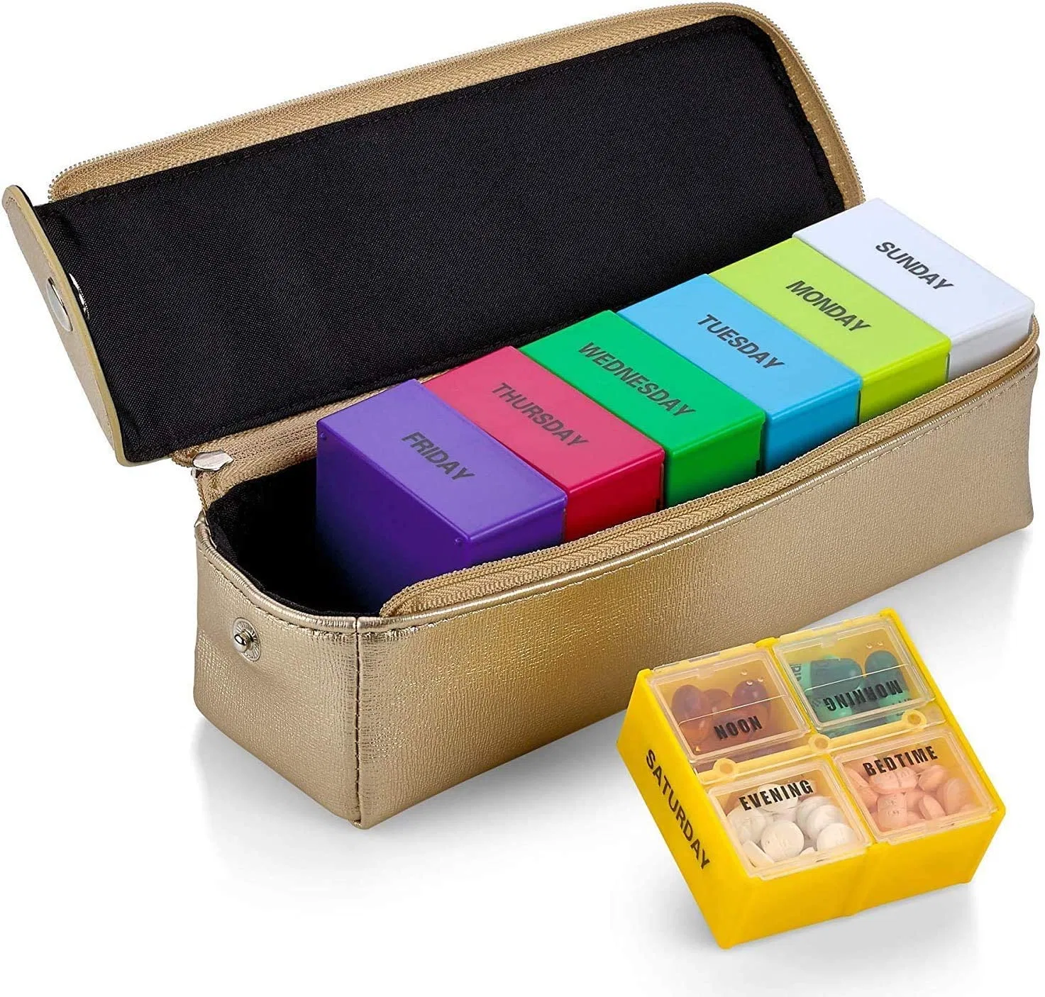 Ideal Travel Weekly 4 Dose Pill Planner Organizer