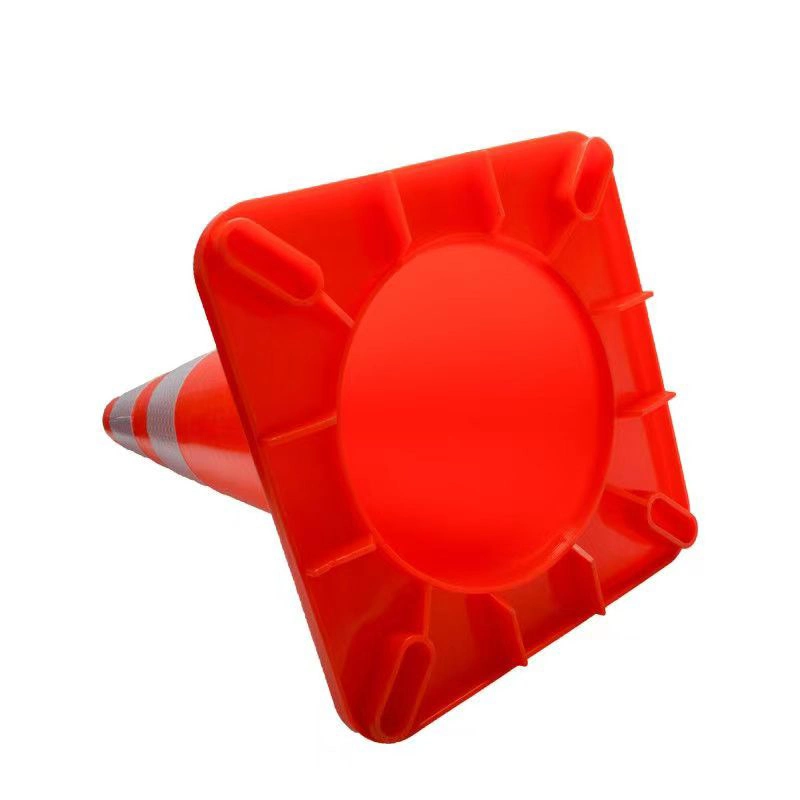 Customized Highly Visible Blue Base PVC 30cm Road Safety Traffic Cone