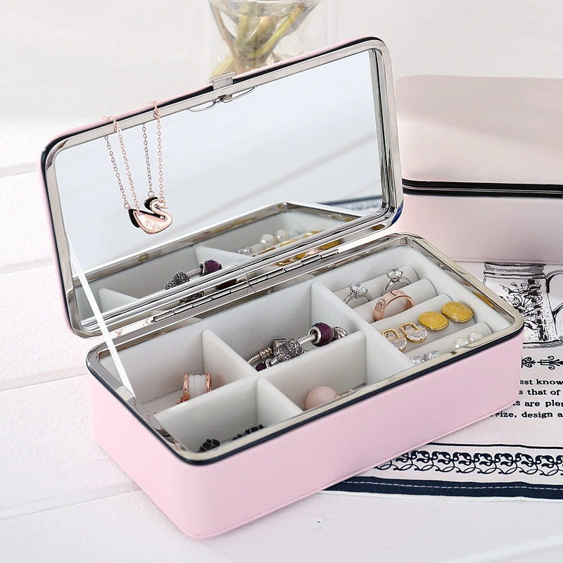 Fashion Ladies Jewellery Box Metal Frame Designer Jewellery Box with Lock Closure