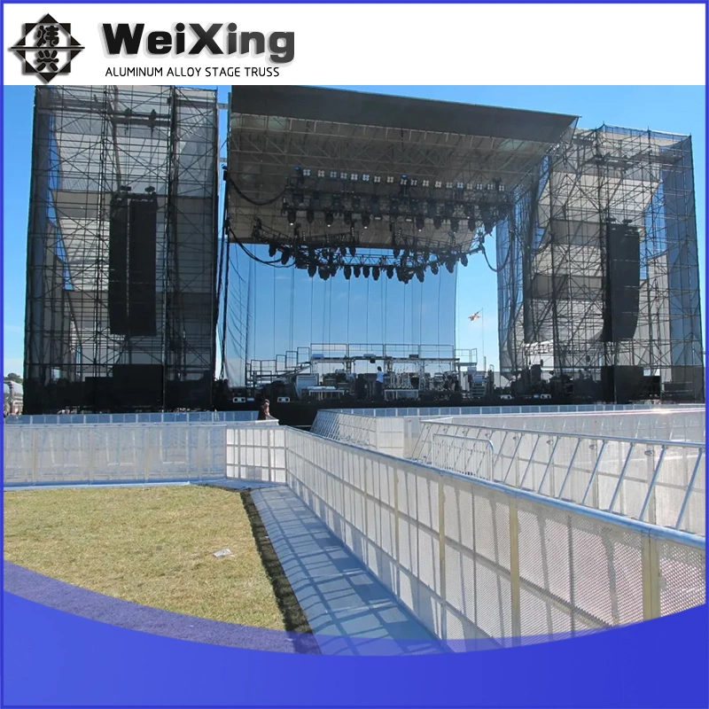 52X33X33FT, Audio System Line Array Stage Truss Eventos Aluminum Used Stock Aluminium Stage Truss for Sale Outdoor Event Stage Equipment Truss System