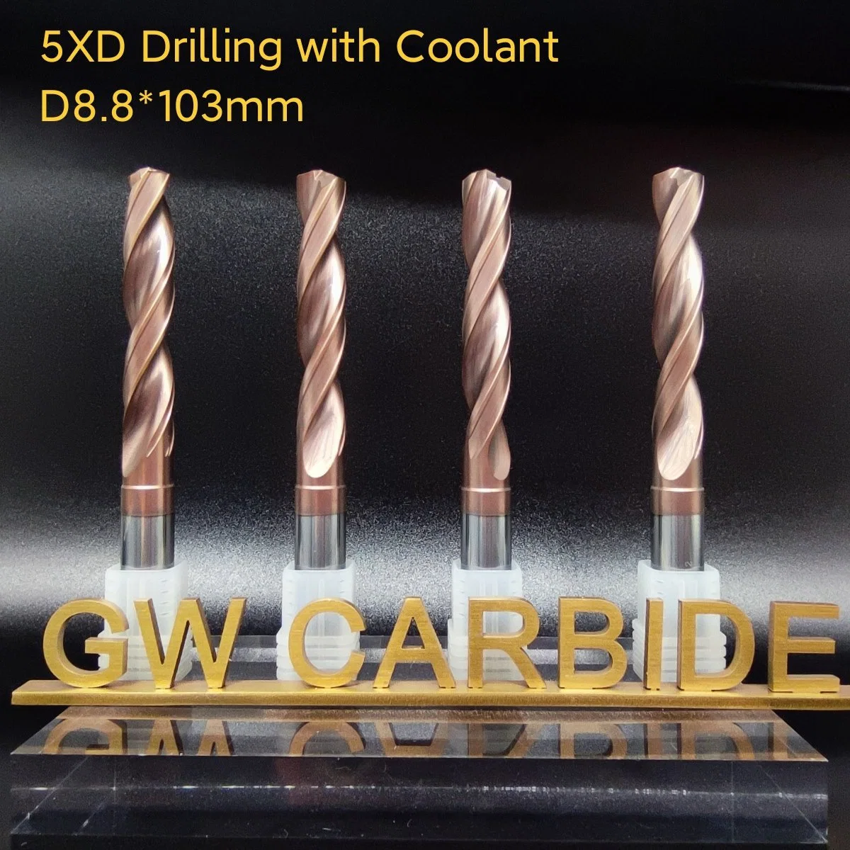 GW Carbide - 5xd داخلي سائل التبريد Tungsten Carbide لقم ثقب بجودة عالية