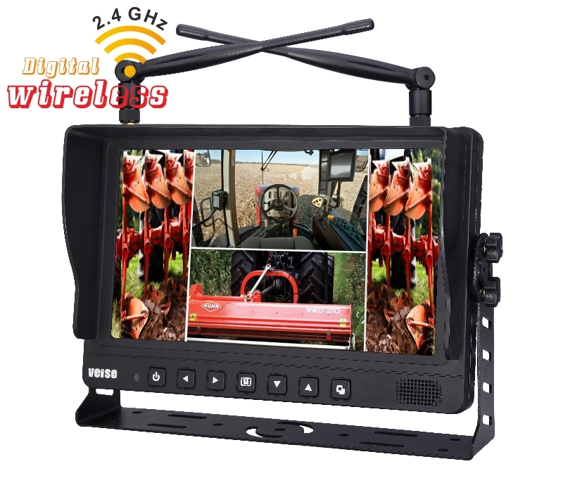 9'' Digital Wireless DVR Quad Monitor Camera System