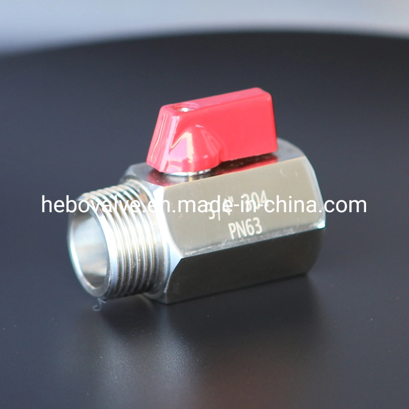 Pn63 Stainless Steel Mini Ball Valve Bsp Femal/Male Thread End