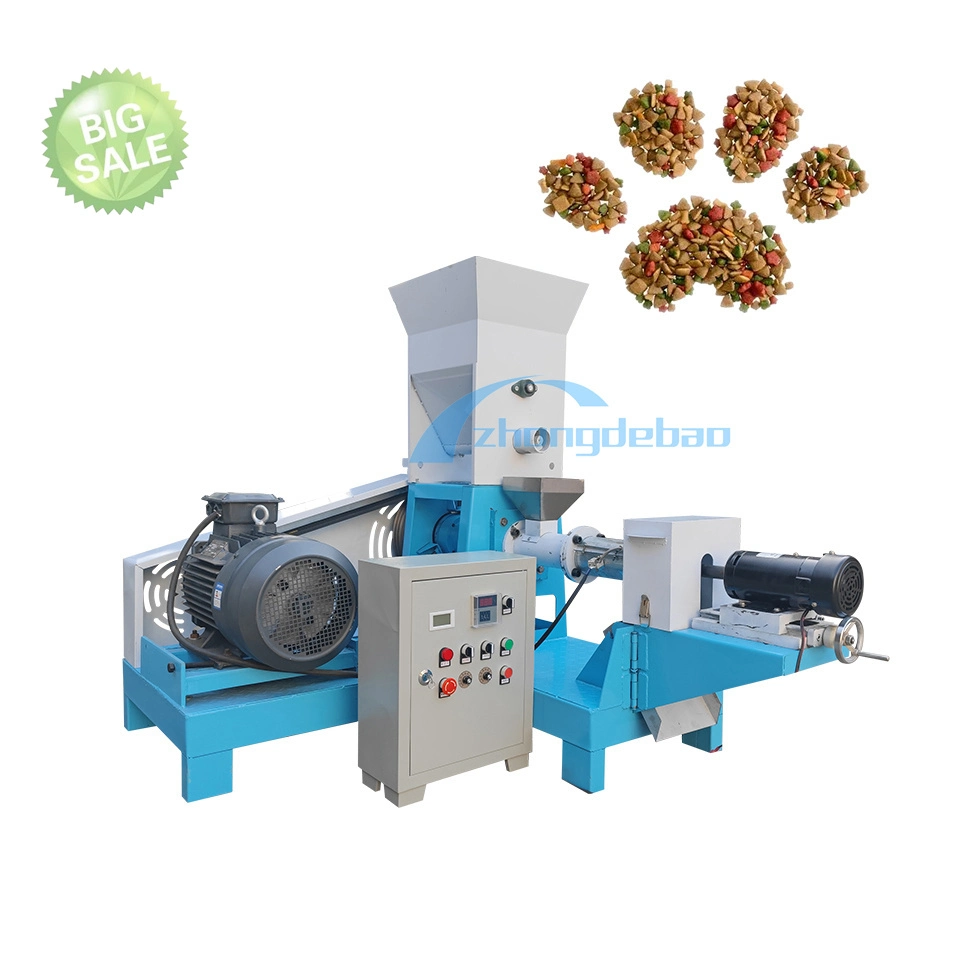 Full Automatic Pet Dog Cat Food Fish Float Feed Pellet Processing Production Line Making Machine