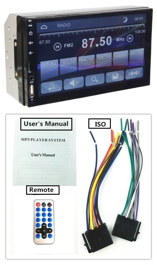 Auto MP5 Player Doppel-DIN-Radio mit Rückfahrsystem