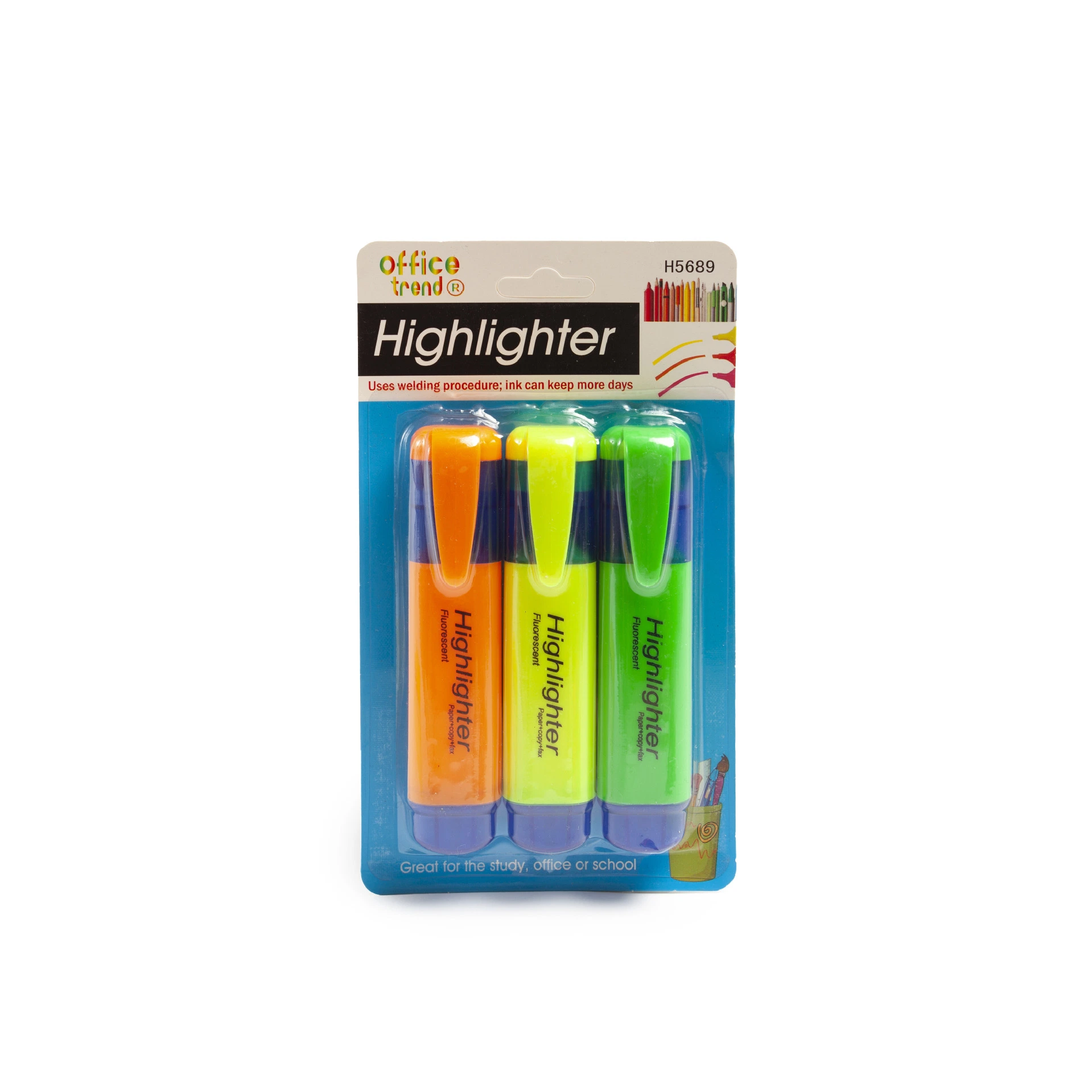 Ponta do cinzel Highlighters fluorescente, Dry-Quickly Non-Toxic marcadores de marca-texto, Depósito Highlighters, sortido, 2 cores/Pack, material escolar