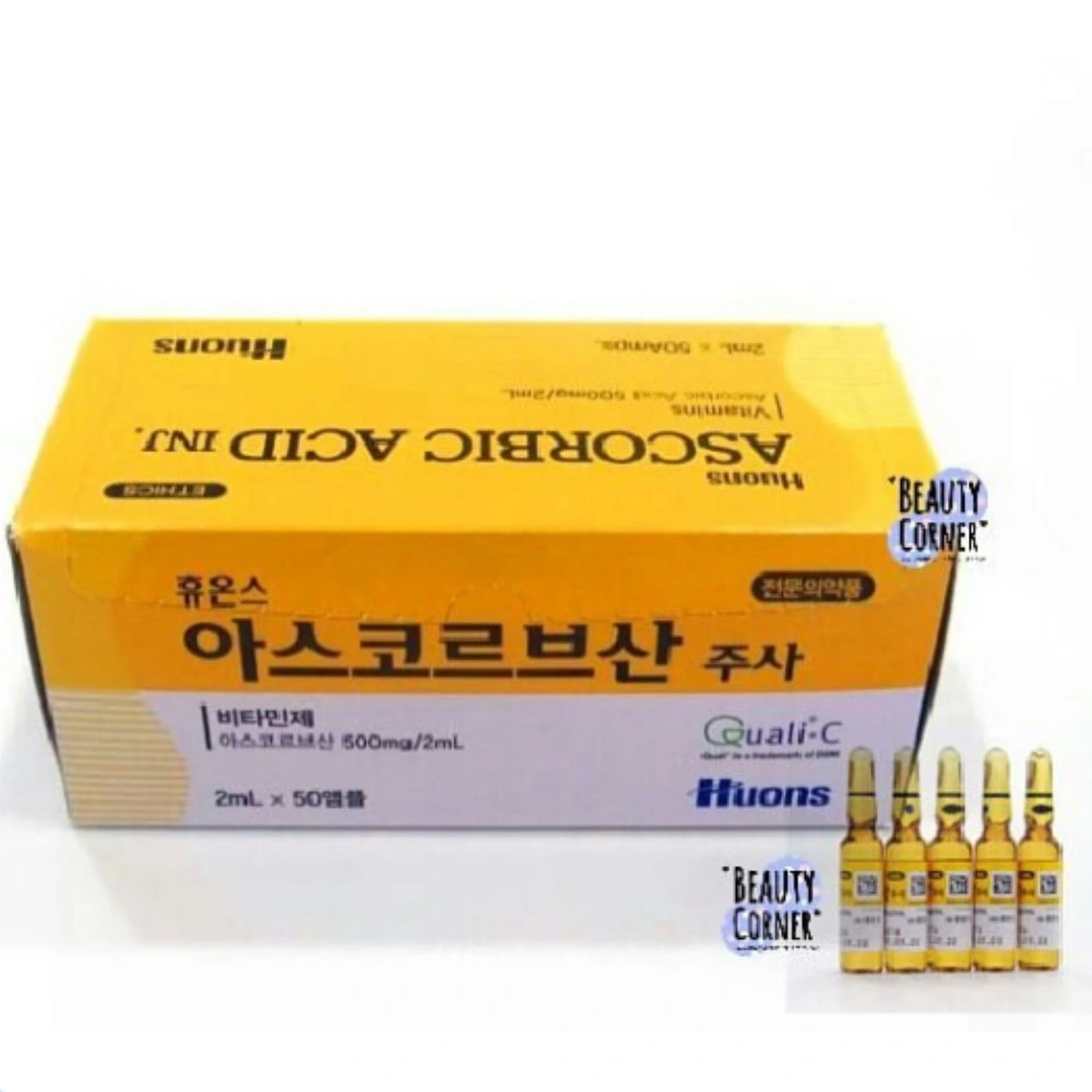 Korea Price Anti-Aging Huons Ascorbic Acid Inj Huons Vc Vitamin C 2mlx50 Vials Online