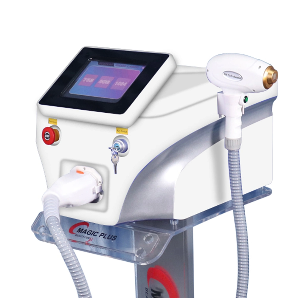 Multifuncional portable trois longueurs d'onde 808nm laser Diode RF opt Beauté Machine