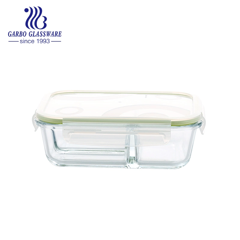 Wholesale/Supplier Microwave Borosilicate Glass Round Food Storage Container with Colored Lid and Plastic Spoon