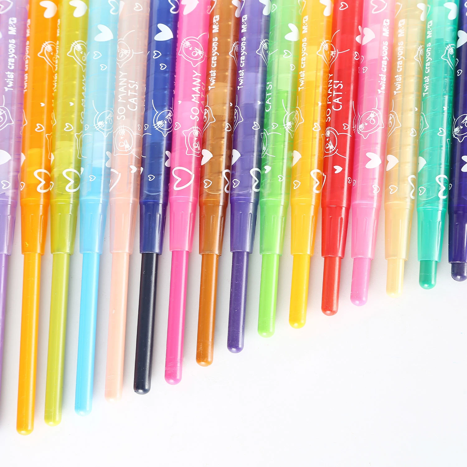 18 de seda de colores lápices de cera Twistable lavables Crayola para niños