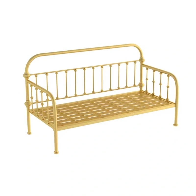 Sofá-silla moderno de estilo europeo, cama de metal individual