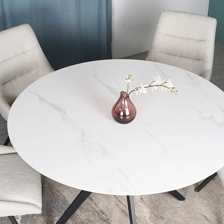 Factory Wholesale/Supplier Price Living Room Nordic Sintered Stone Round Dining Table