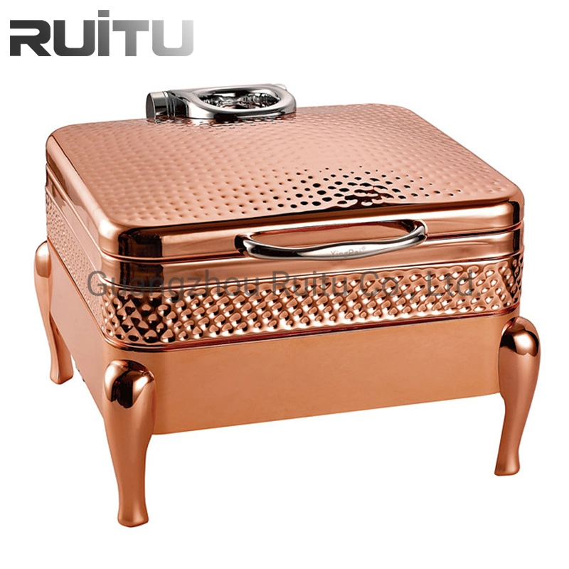 Talheres PARA Rechaud Buffet Kitchen Equipment Furniture Hutch Utensils Equipment Station Rose Gold Chaffing Dishes Food Warmers Stove Copper Buffet Server