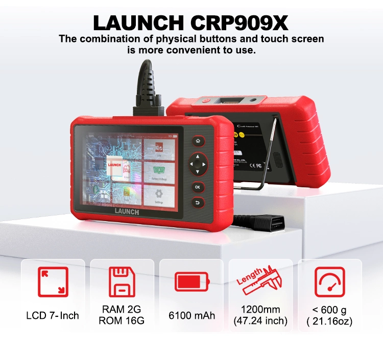 Nouveau lancement original OBD2 OBD Crep909X CRP 909 X car Lecteur de code de l'outil de diagnostic pour systèmes complets