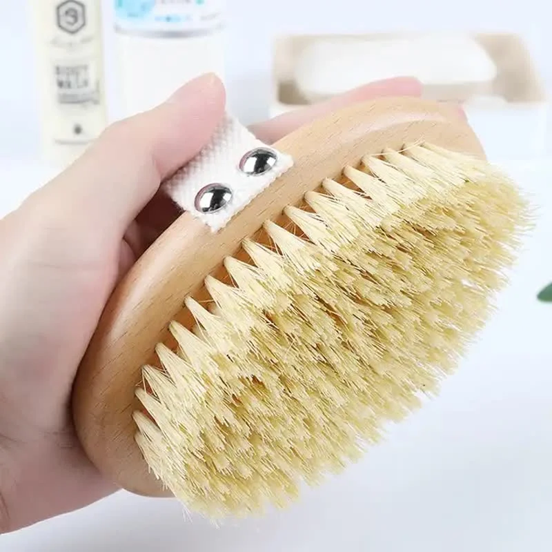 Customized Natural Bristles Exfoliating Dry Skin Bath Body Brush