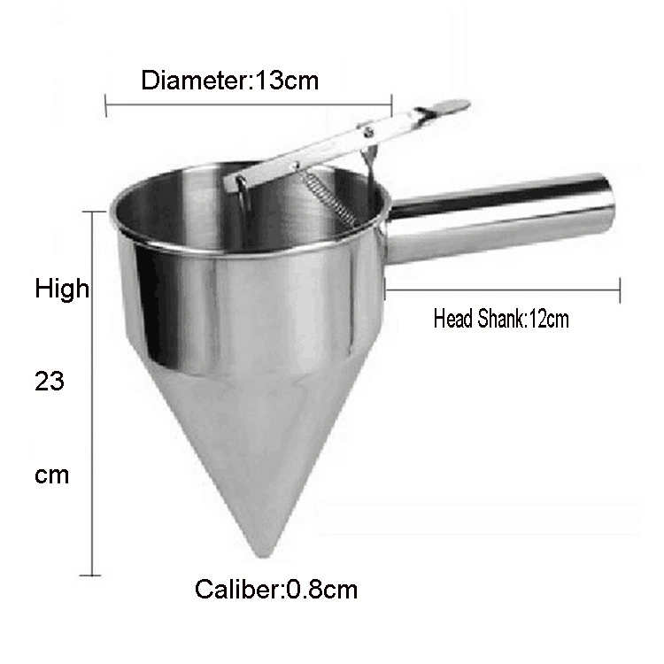 Entonnoir en acier inoxydable multifonction Octopus balles de poissons d'outils Outil d'entonnoir conique de pâte à crêpes distributeur cafetière avec des ustensiles de cuisson pour la fabrication de desserts en rack