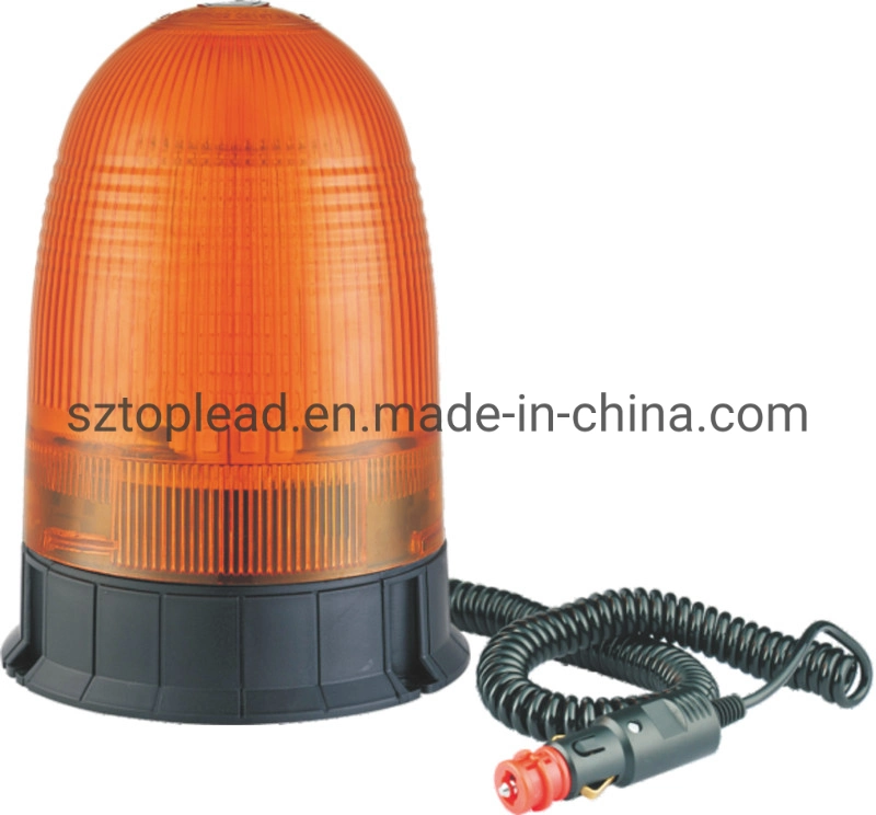 Top Lead Amber Flashing LED Strobe Emergency Light, 5730 LED Safety Rotating Warning Beacon Lamp with Magnetic