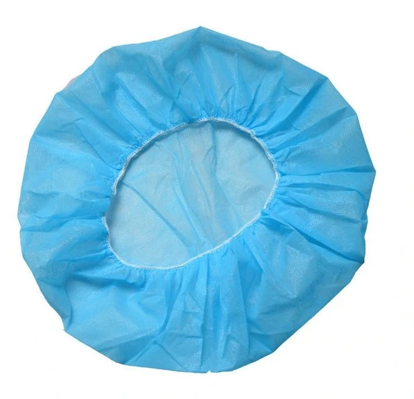 Health Care Sanitary Round Cap Elastic Surgical Nurse Hair Net Disposable Bouffant Cap for Labs Hospital