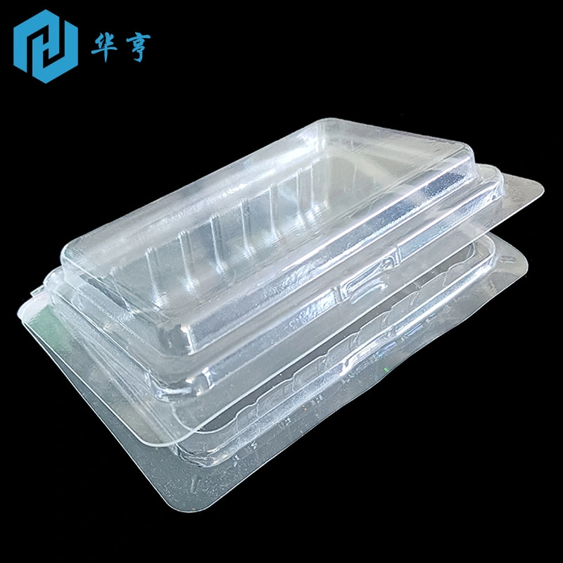 strawberry PET disposable clamshell packaging transparent square fruit plastic box