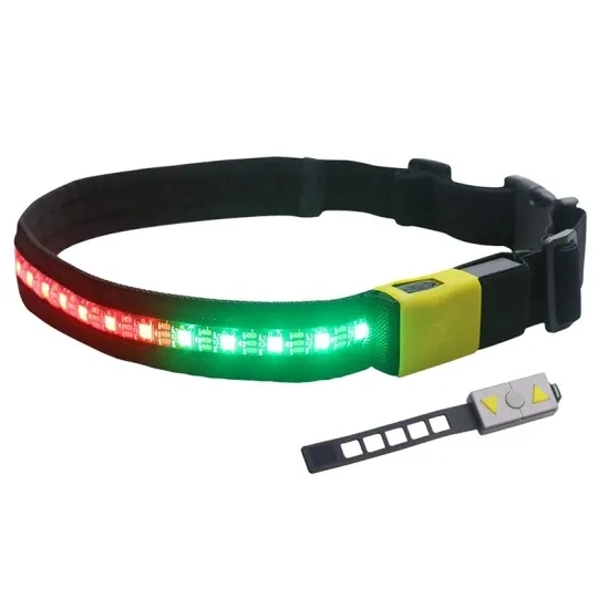 USB Rechargeable LED Warning Light Waist Belt Night Running Sports Safety Light