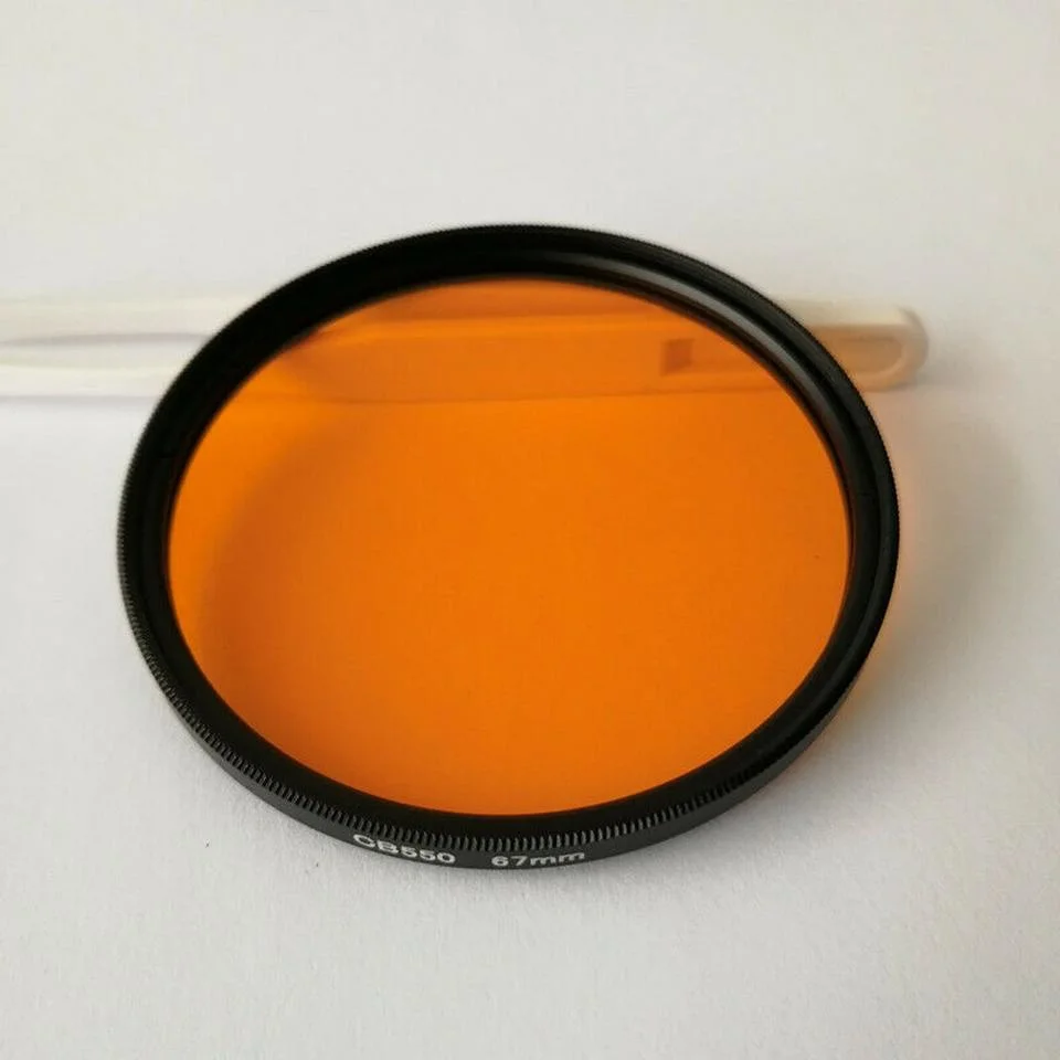 OEM Custom Optical Camera Lens Filter 77mm Gold Streak Anamorphic Effect Filter