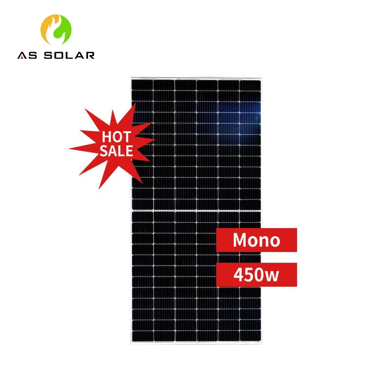 As Solar Panel 425W 430 450 Watt Bifacial Halbschnitt PV-Modul Solarenergie Solaranlage Elektrische Leistung Erddach Blatt