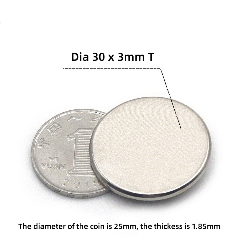 Round Shape D30X3mm H Thickness NdFeB Permanent Strong Disc Neodymium Magnet 30*3mm