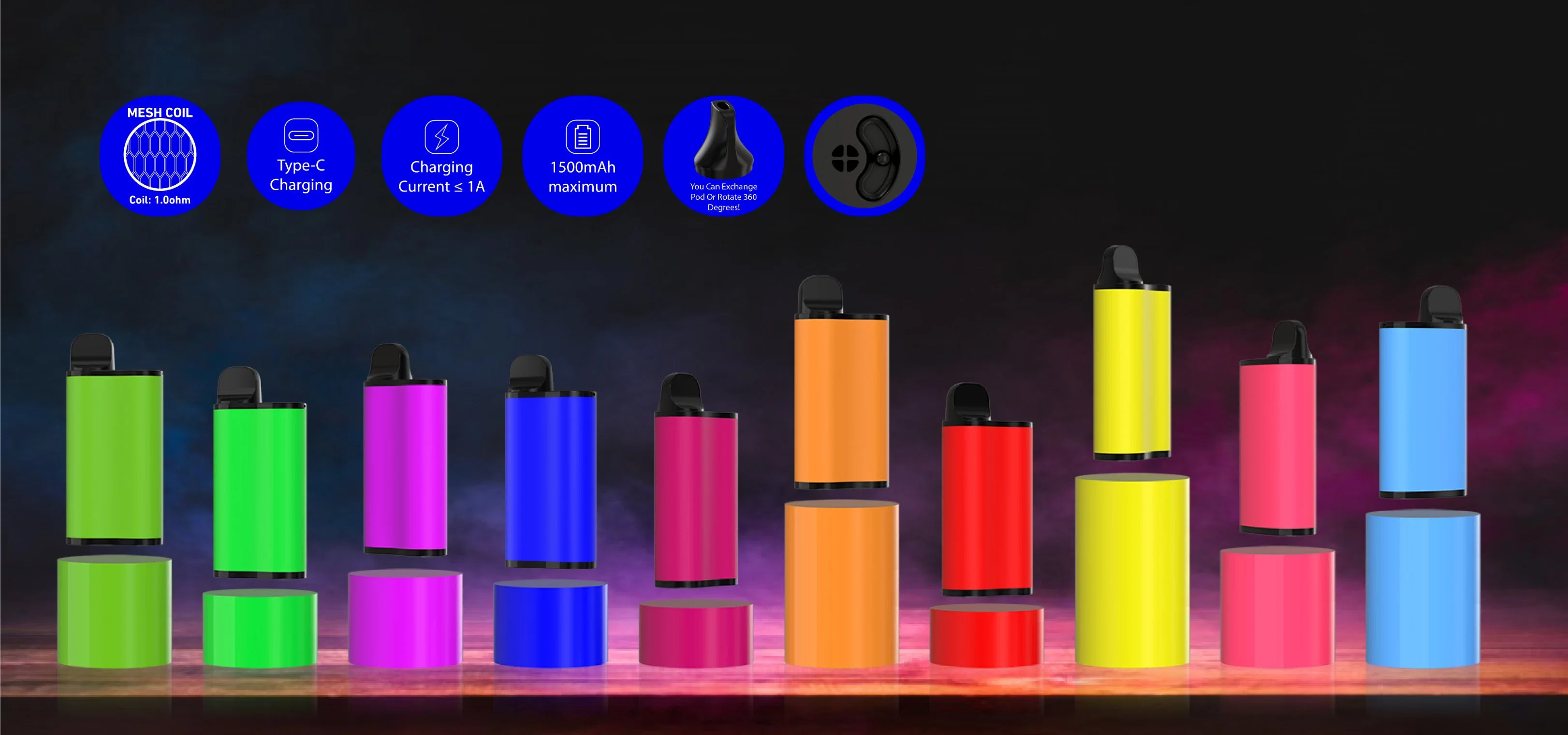 2022 New Design Flashing Logo OEM 3500puff Wholesale/Supplier Disposable/Chargeable Vape Pen