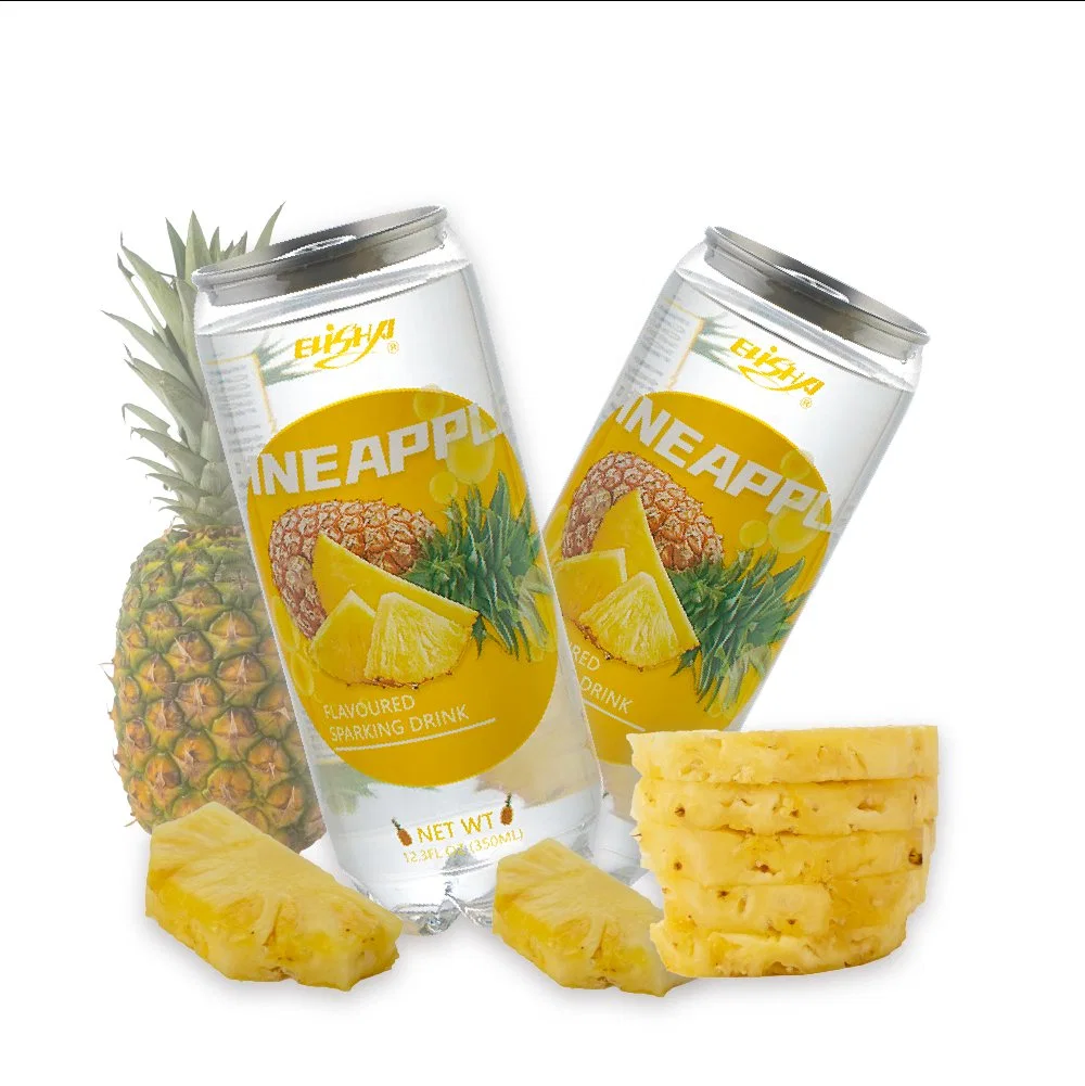 350ml Can Sparkling Carbonated Water with Pineapple Flavor - Customize Label