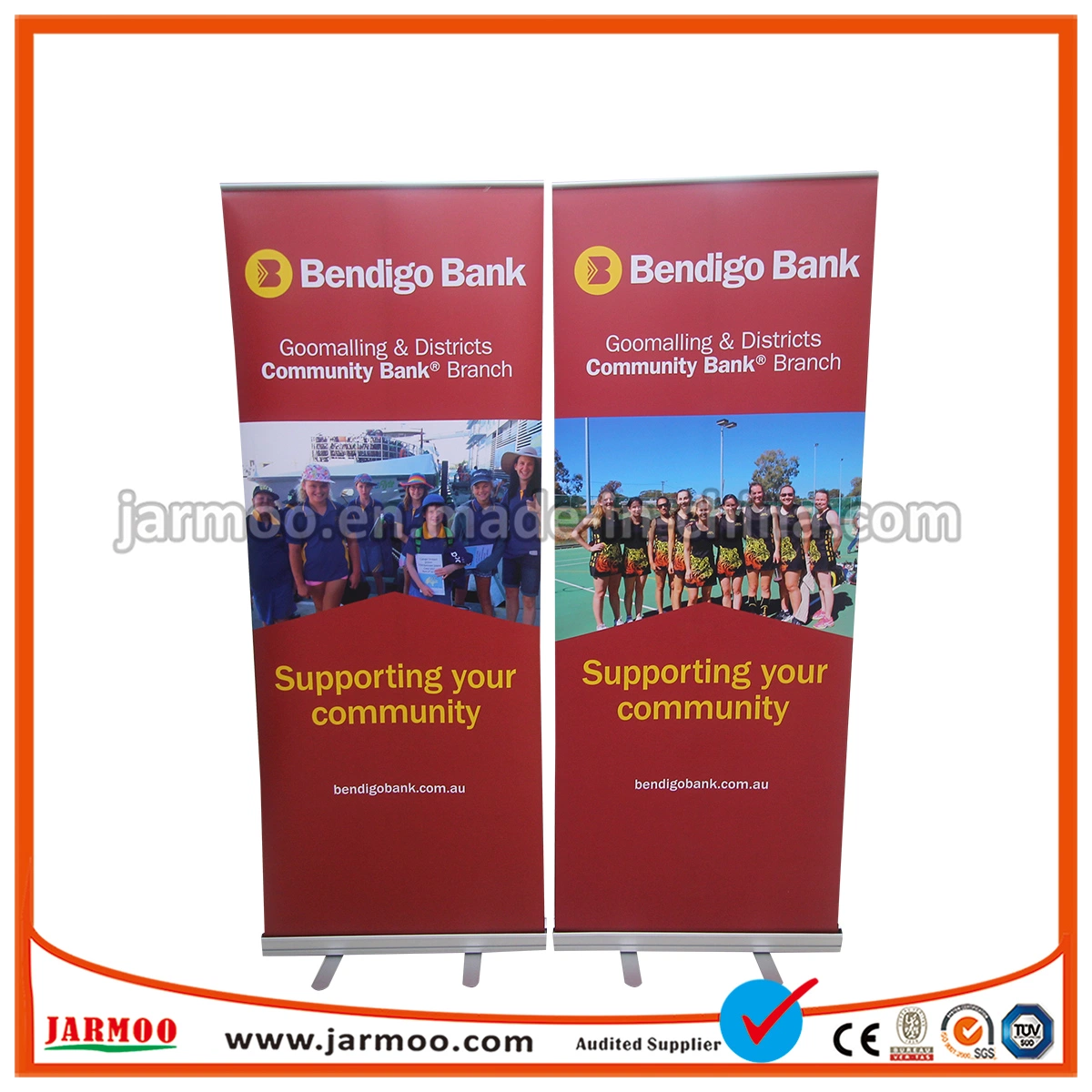 Roll up L Banner Stand for Advertising with Light Weight and Adjustable Banner Stand