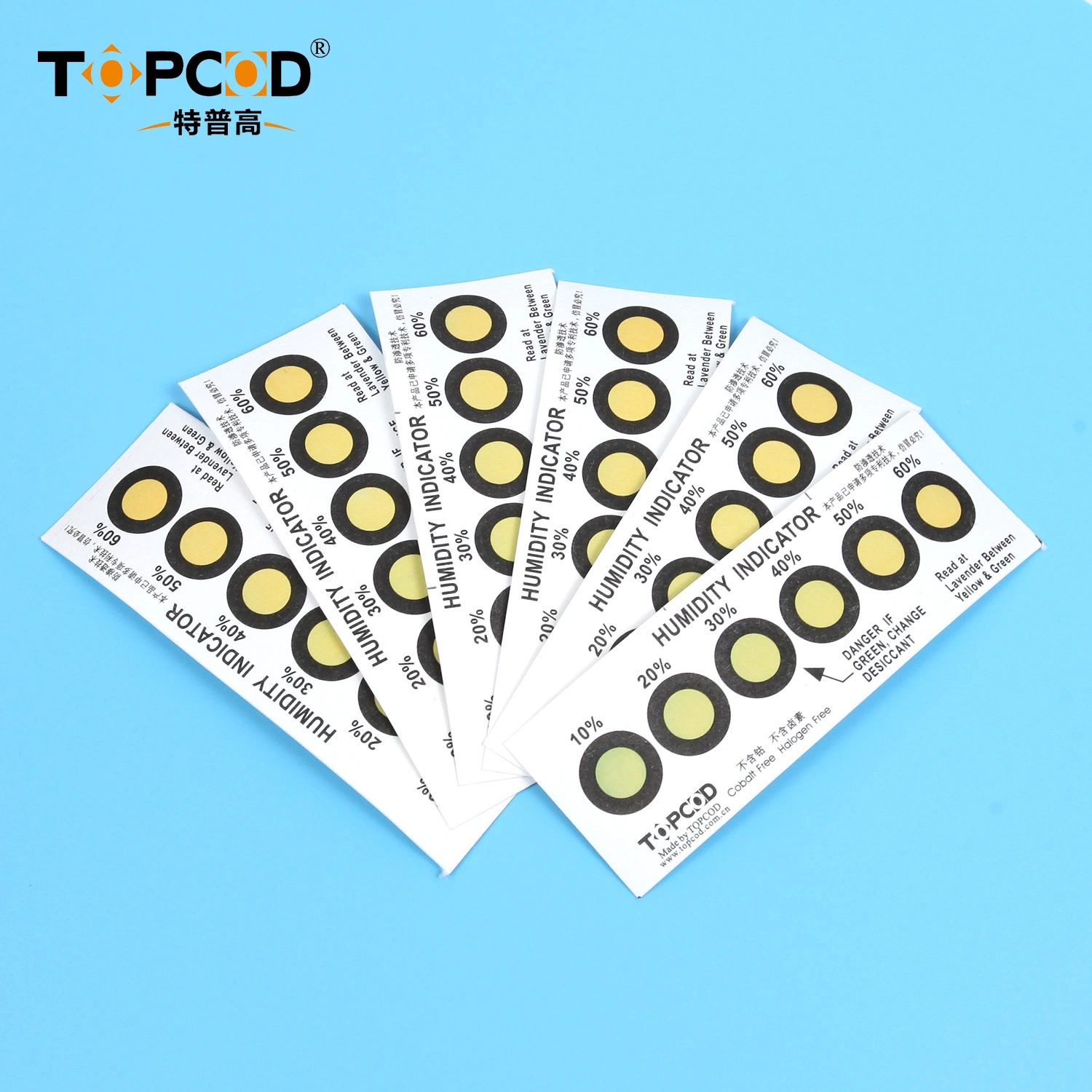 6 Dots Standard Speed Controlled Cobalt Dichloride Free Humidity Sensitive Indicator Card Blue to Pink