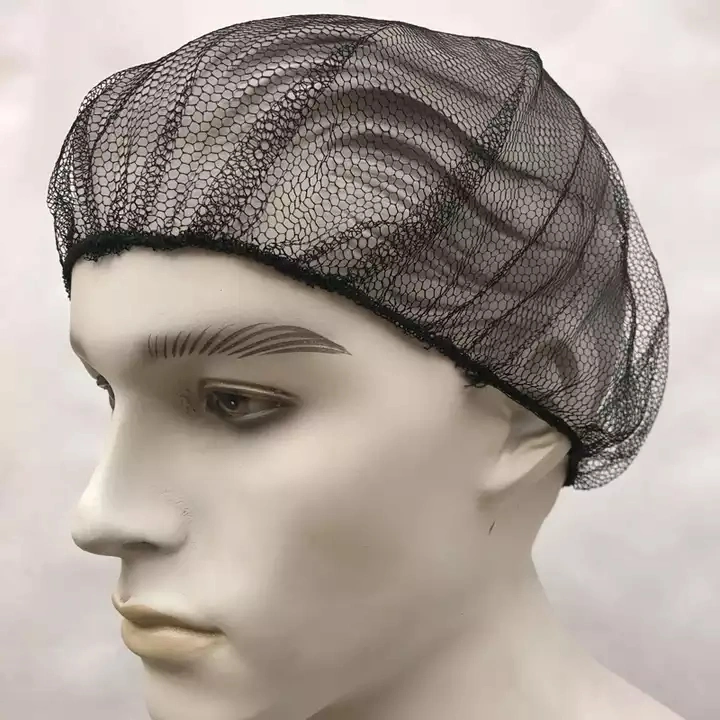 Customize Nylon Disposable Hair Net Round Head Cover Lightweight Nylon Mesh Disposable Hairnet 20" Diameter Honey Comb Caps