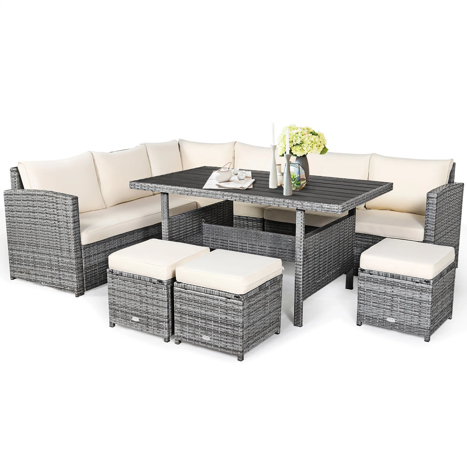 Patio Furniture Rattan Outdoor Dining Set