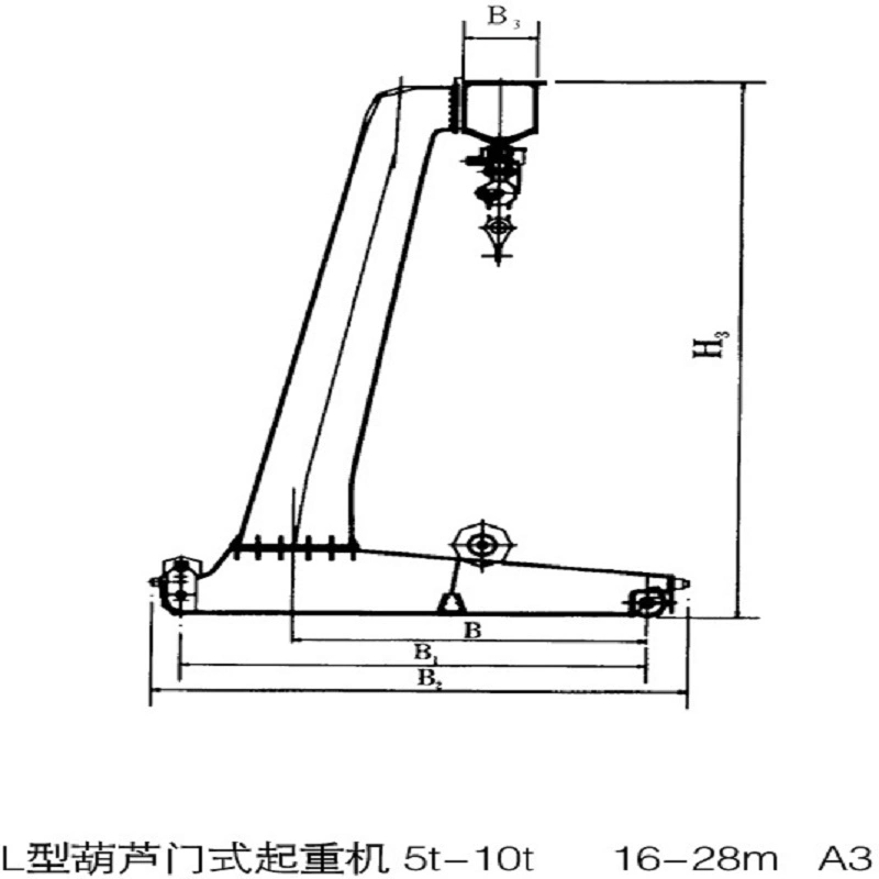 Model L Lifting Machine Single Girder Gantry Crane Widely Used in Workshop